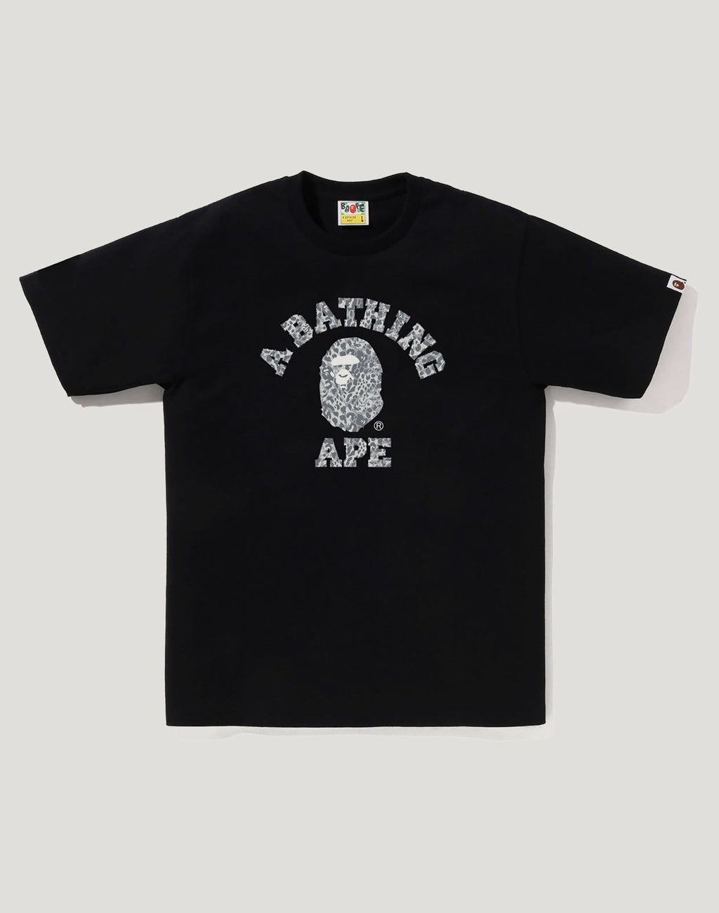 WILD LEOPARD PATTERN COLLEGE TEE MENS