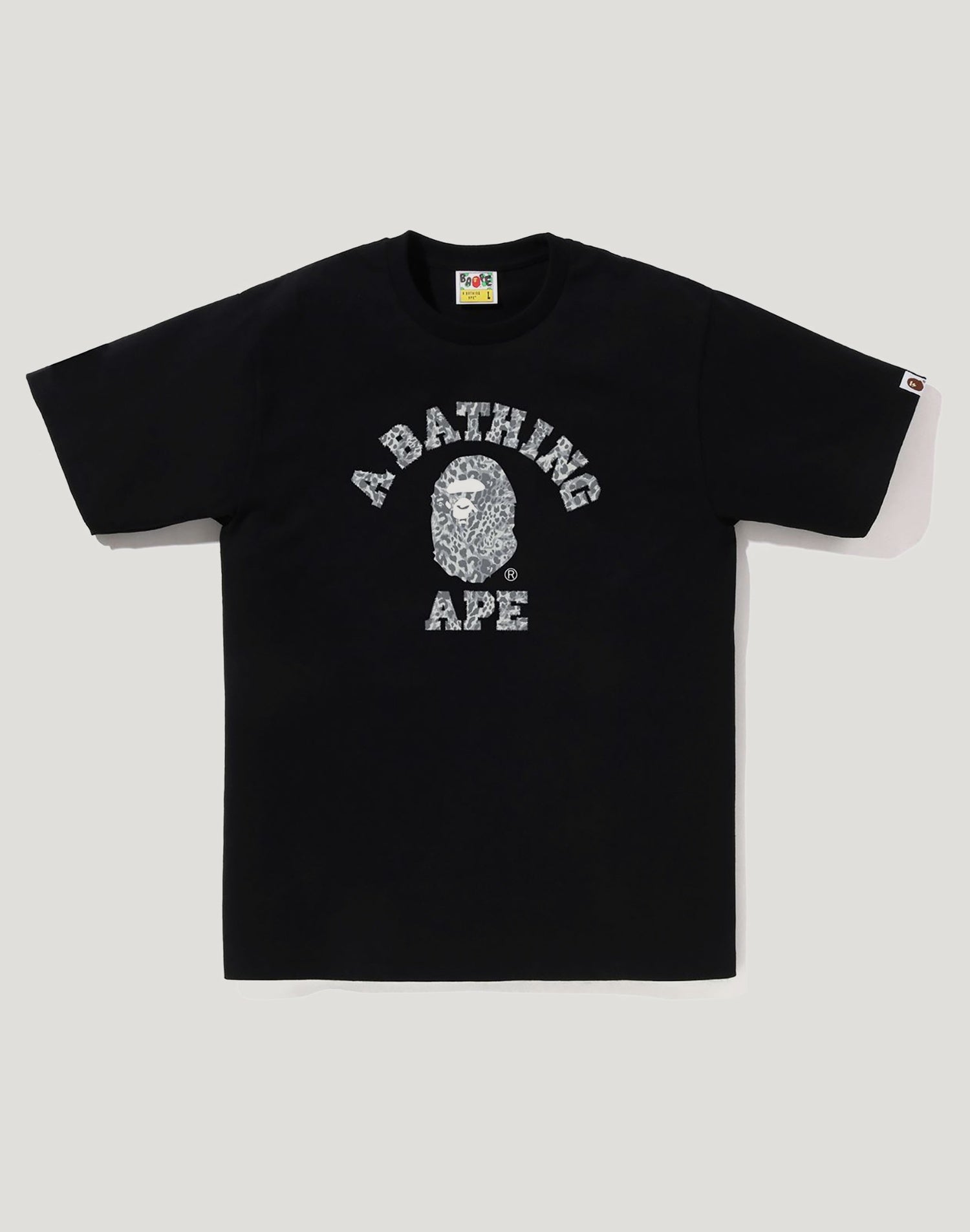 WILD LEOPARD PATTERN COLLEGE TEE MENS