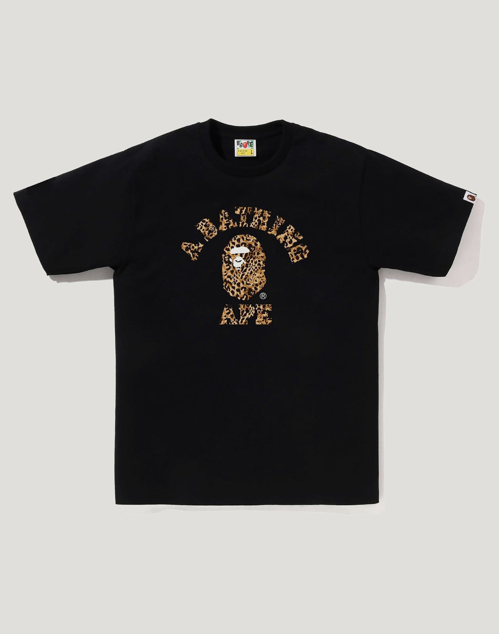 WILD LEOPARD PATTERN COLLEGE TEE MENS