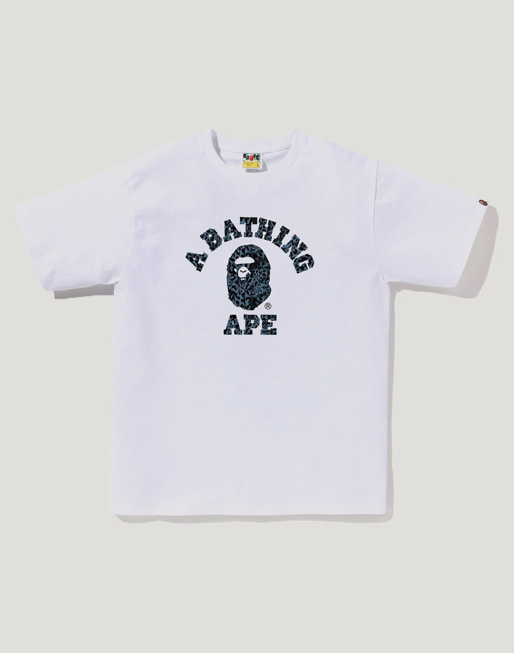 WILD LEOPARD PATTERN COLLEGE TEE MENS