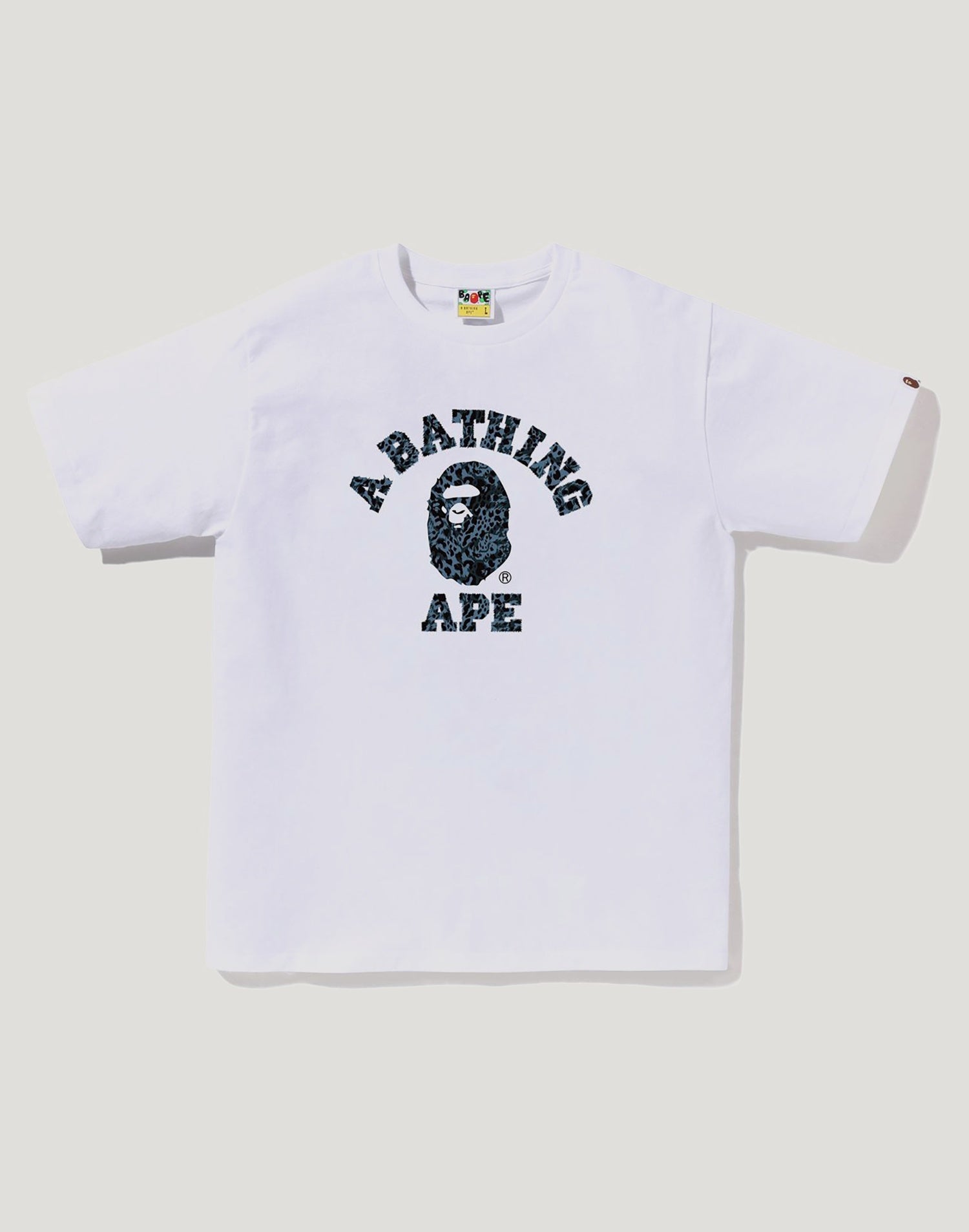 WILD LEOPARD PATTERN COLLEGE TEE MENS