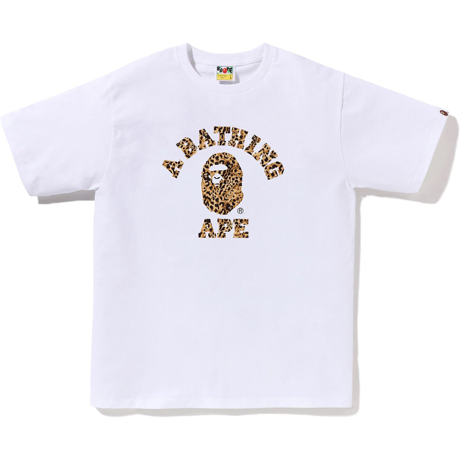 WILD LEOPARD PATTERN COLLEGE TEE MENS – us.bape.com