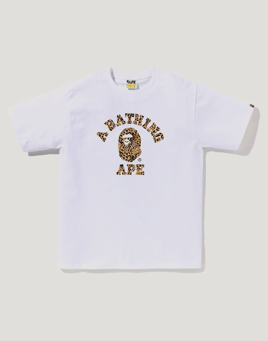 WILD LEOPARD PATTERN COLLEGE TEE MENS