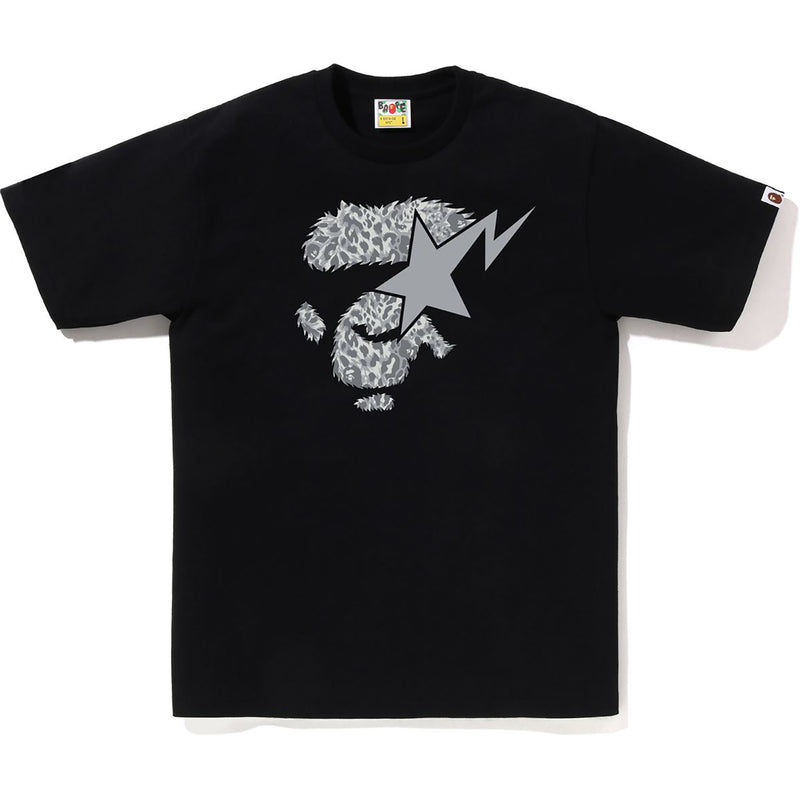 WILD LEOPARD PATTERN APE FACE STA TEE MENS