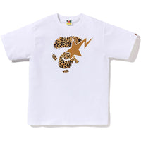 WILD LEOPARD PATTERN APE FACE STA TEE MENS