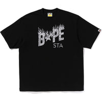 WILD LEOPARD PATTERN BAPE STA LOGO RELAXED FIT TEE MENS