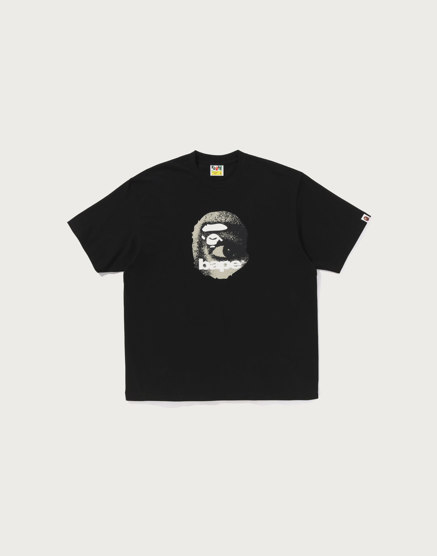 BAPE Mens Cotton Fall 2025 Ape Head Relaxed Fit Tee Navy Black