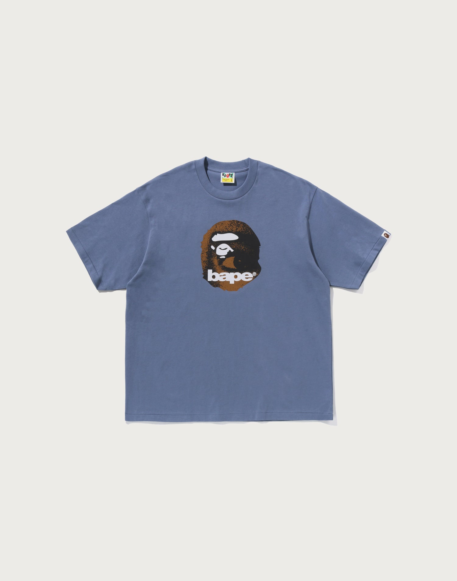 BAPE Mens Cotton Fall 2025 Ape Head Relaxed Fit Tee Navy Black