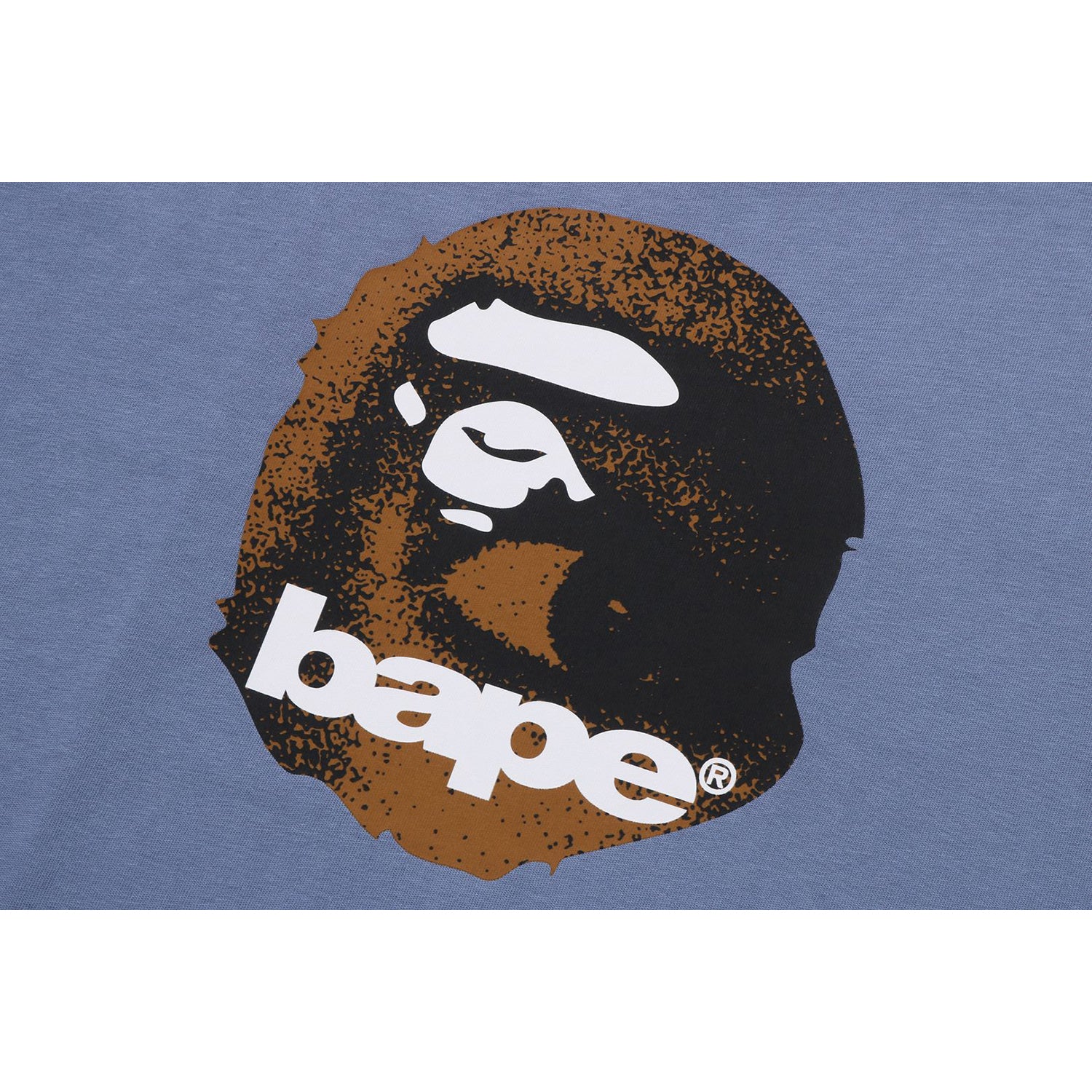 BAPE Mens Cotton Fall 2025 Ape Head Relaxed Fit Tee Navy Black