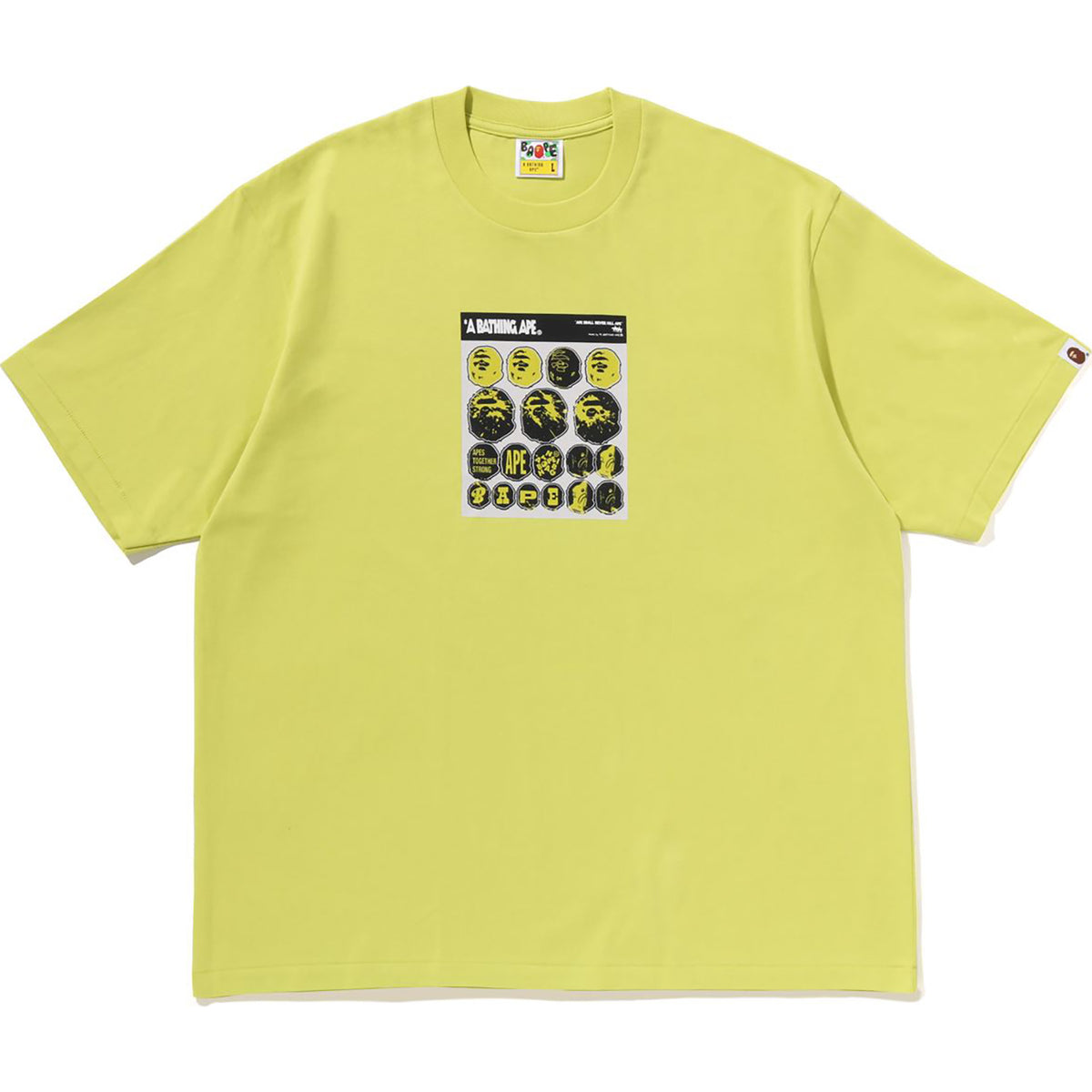 BAPE STICKER GRAPHIC RELAXED FIT TEE MENS