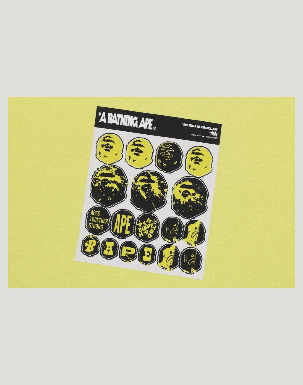 BAPE STICKER GRAPHIC RELAXED FIT TEE MENS