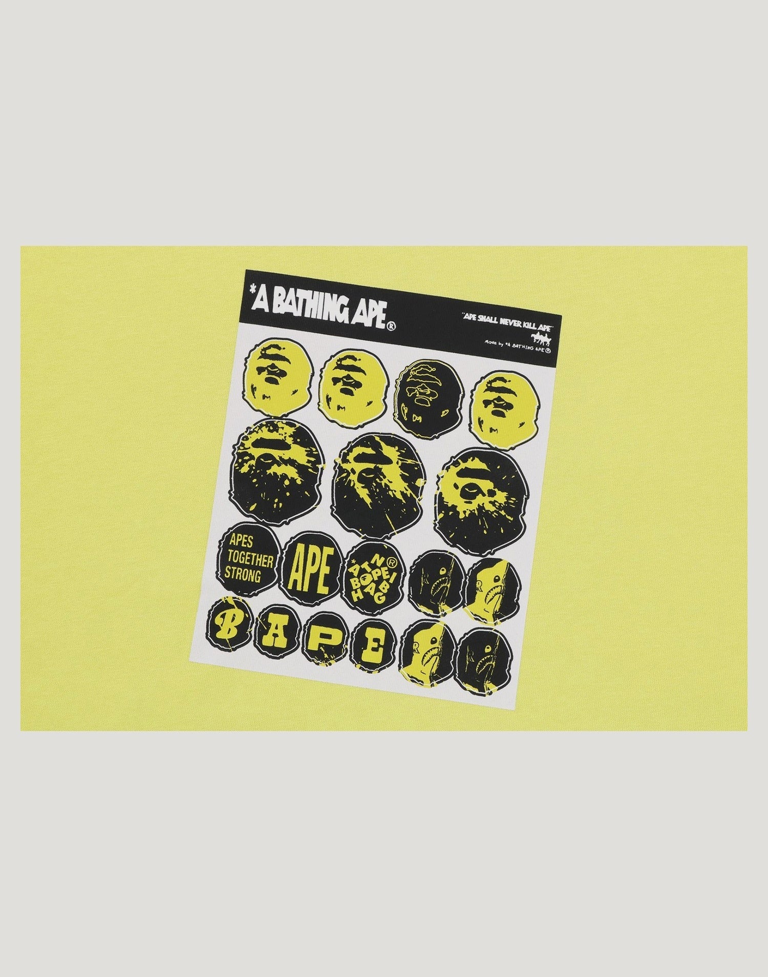 BAPE STICKER GRAPHIC RELAXED FIT TEE MENS