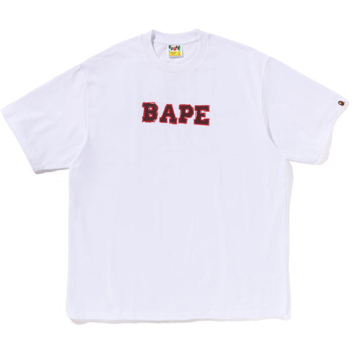 HAND DRAW BAPE LOGO RELAXED FIT TEE MENS