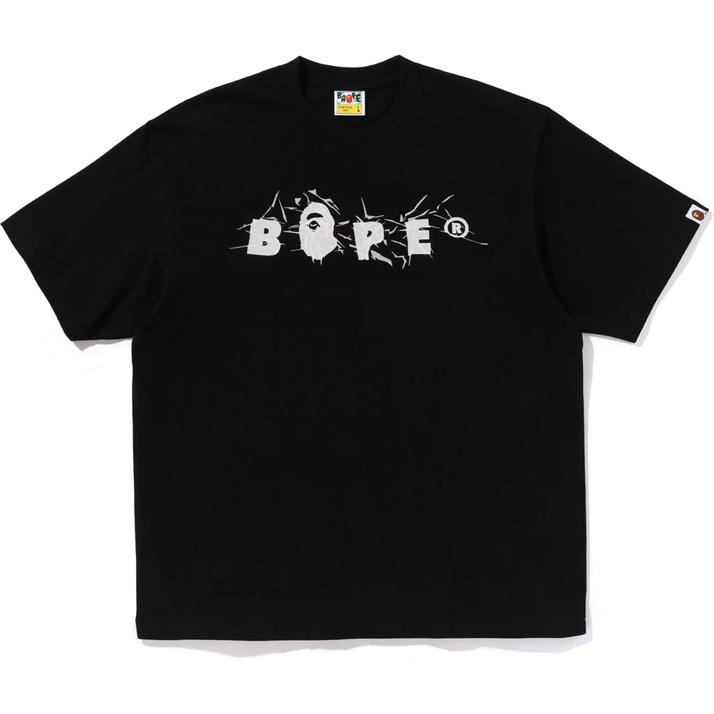 WRINKLE BAPE LOGO RELAXED FIT TEE MENS