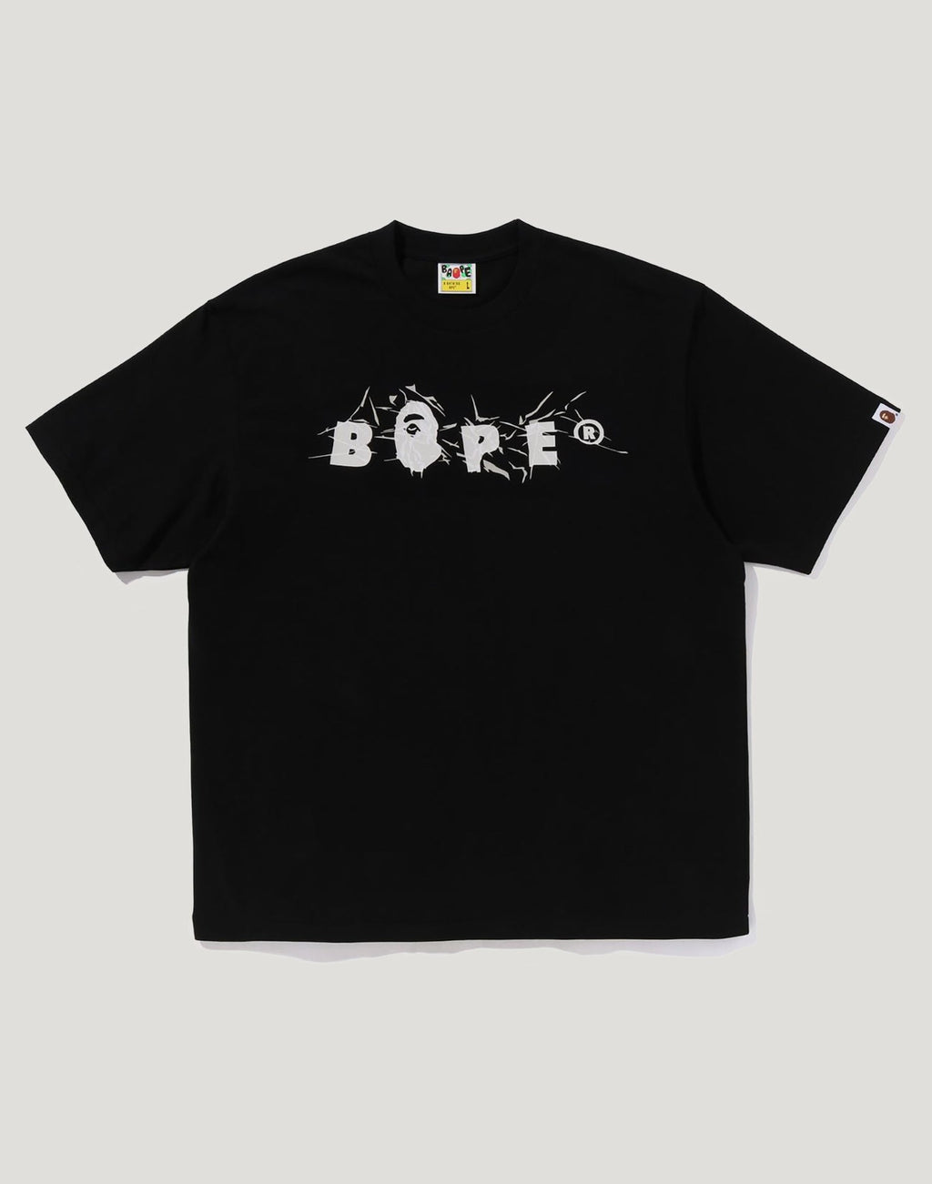WRINKLE BAPE LOGO RELAXED FIT TEE MENS