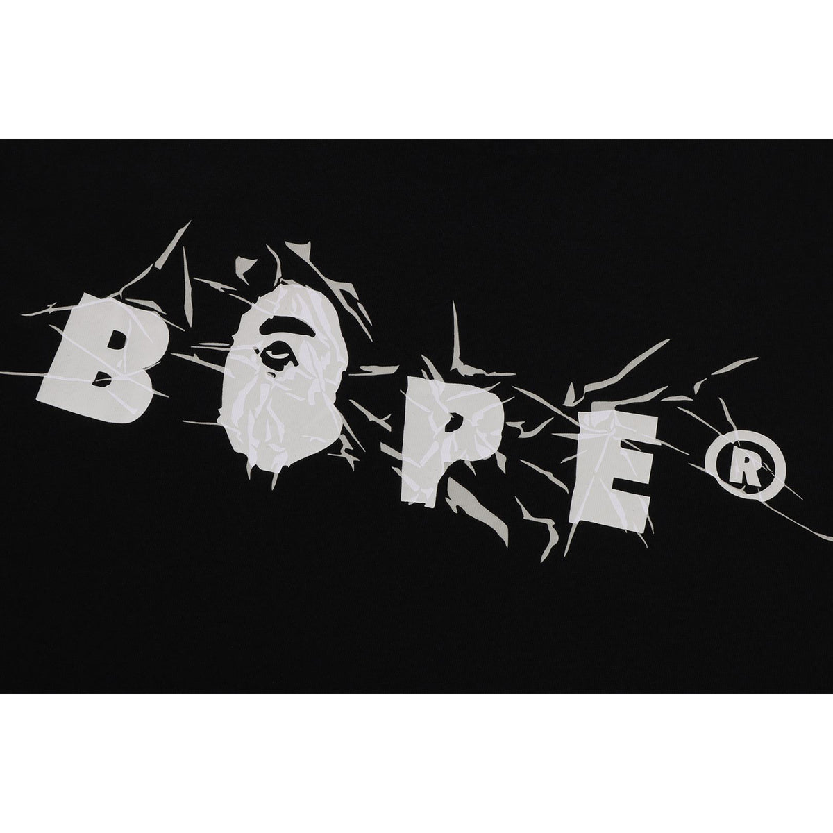 WRINKLE BAPE LOGO RELAXED FIT TEE MENS
