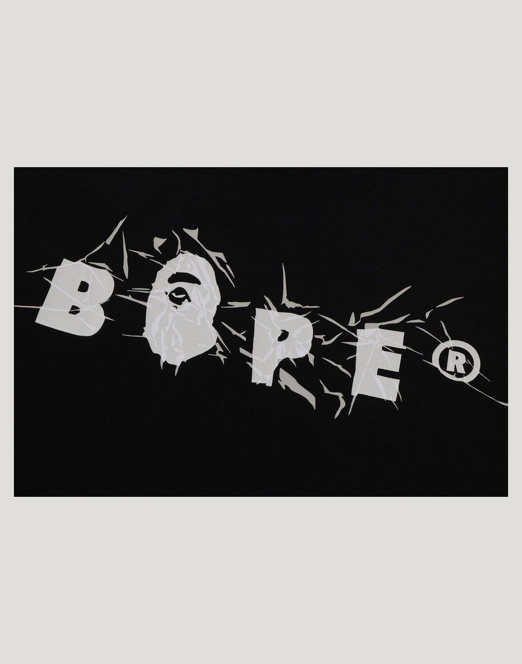 WRINKLE BAPE LOGO RELAXED FIT TEE MENS