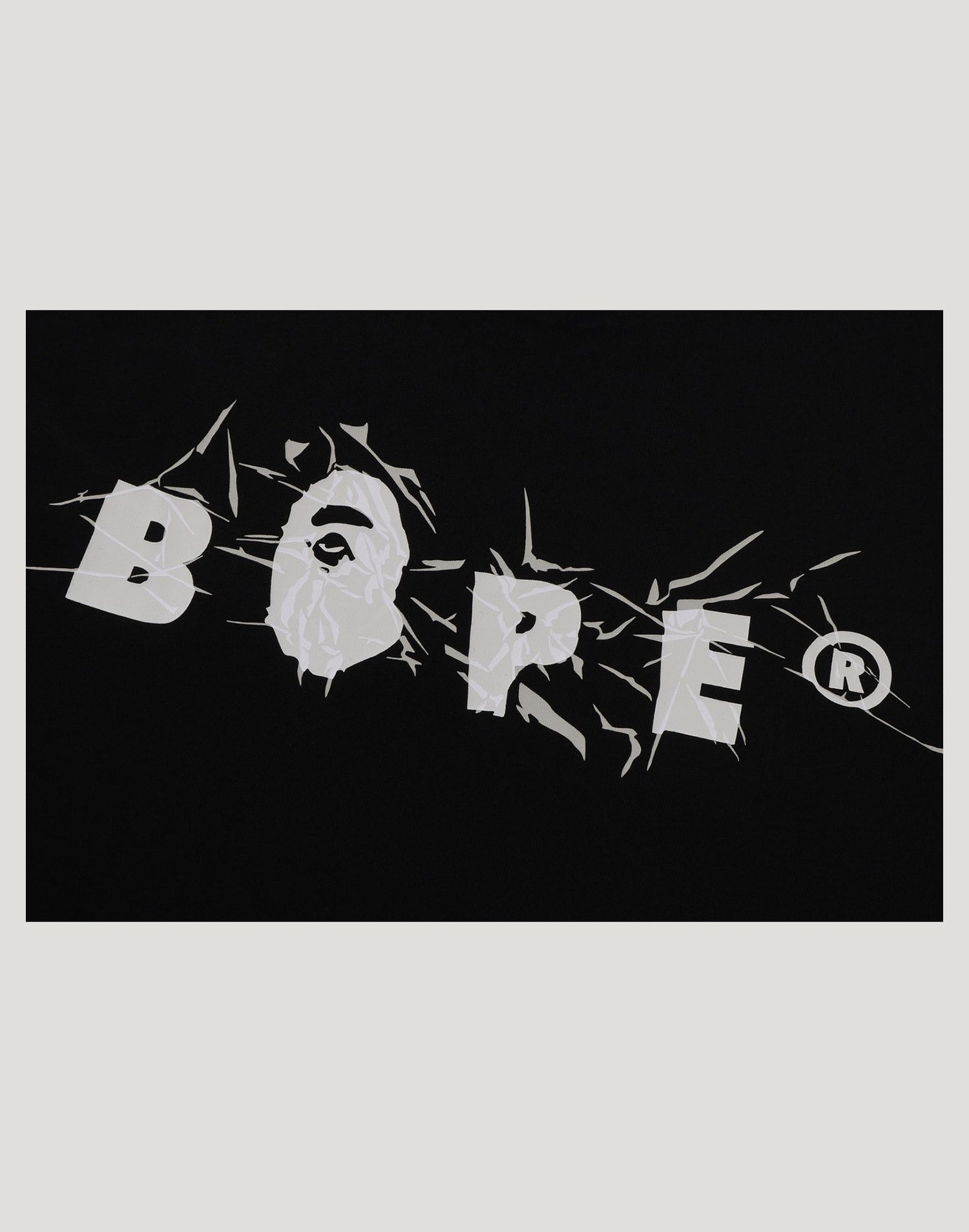 WRINKLE BAPE LOGO RELAXED FIT TEE MENS