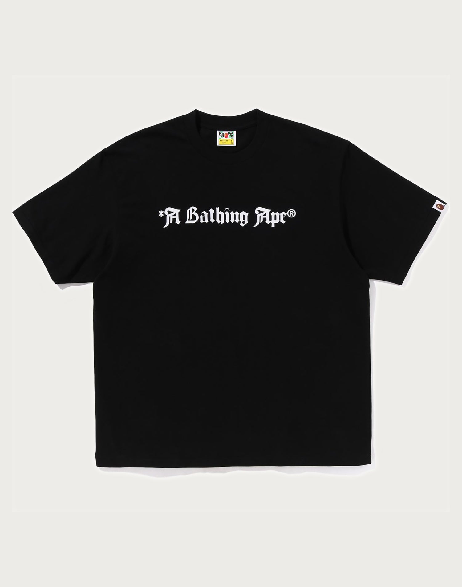A BATHING APE LOGO RELAXED FIT TEE MENS