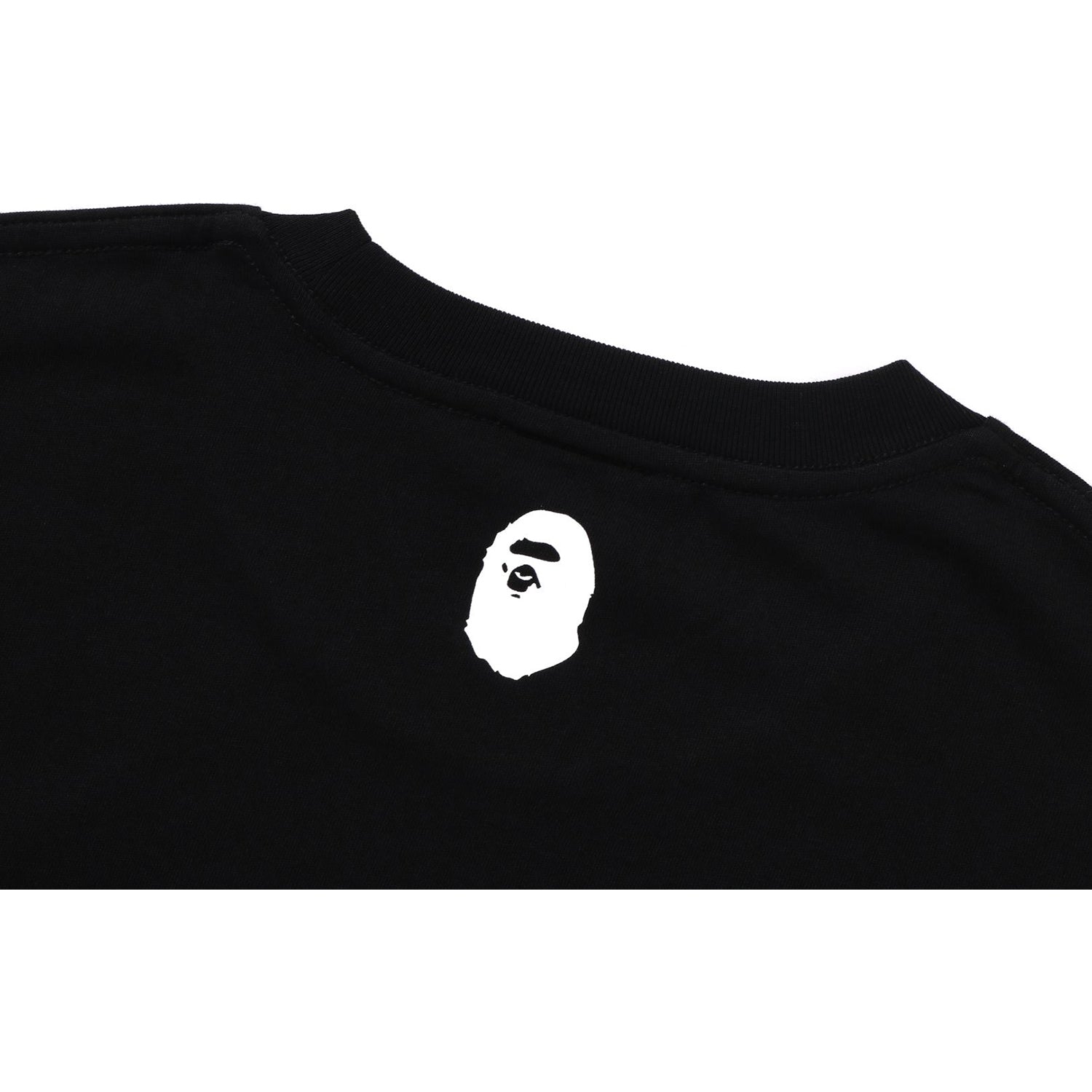 A BATHING APE ロンT 黒 A Bathing Ape Men College Long Sleeve Tee black