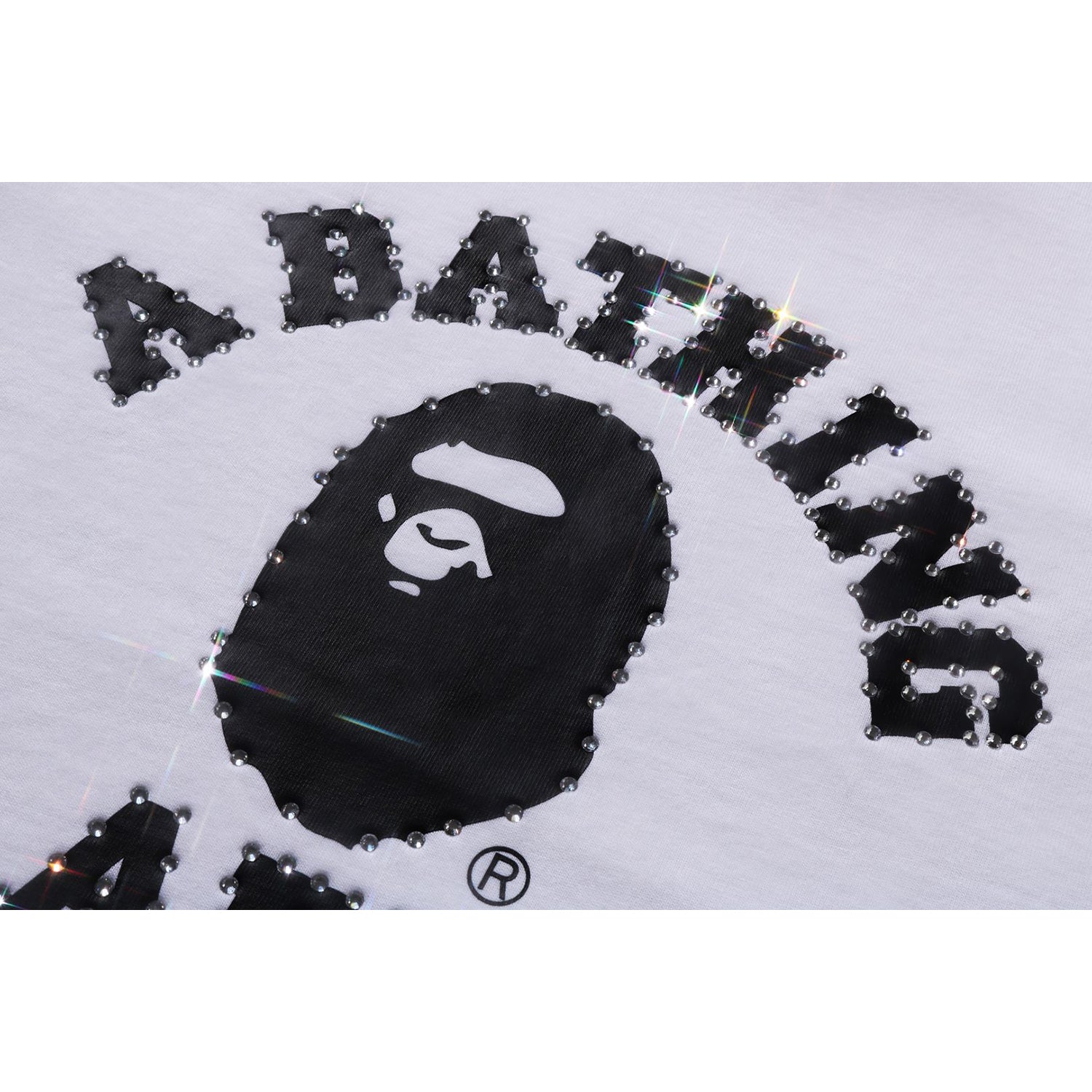 CRYSTAL STONE COLLEGE TEE LADIES – us.bape.com
