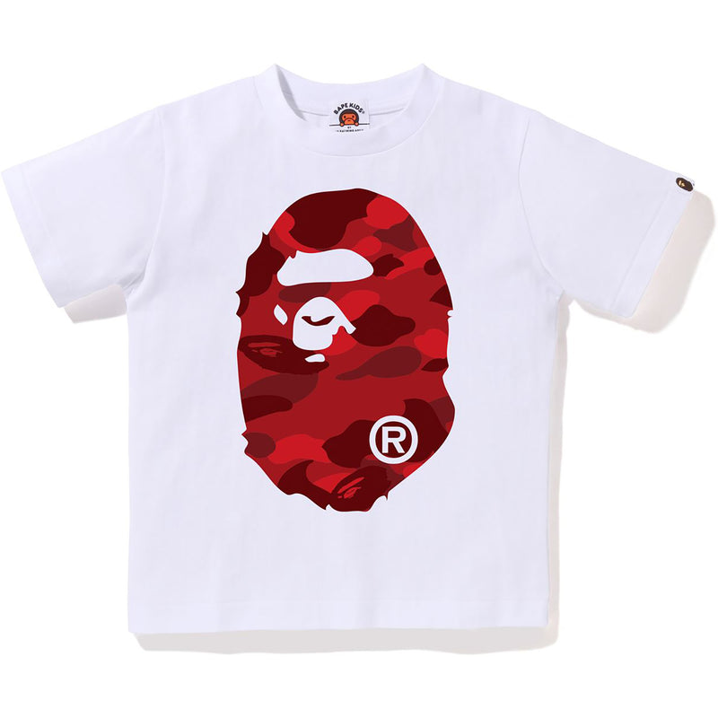 COLOR CAMO BIG APE HEAD TEE KIDS