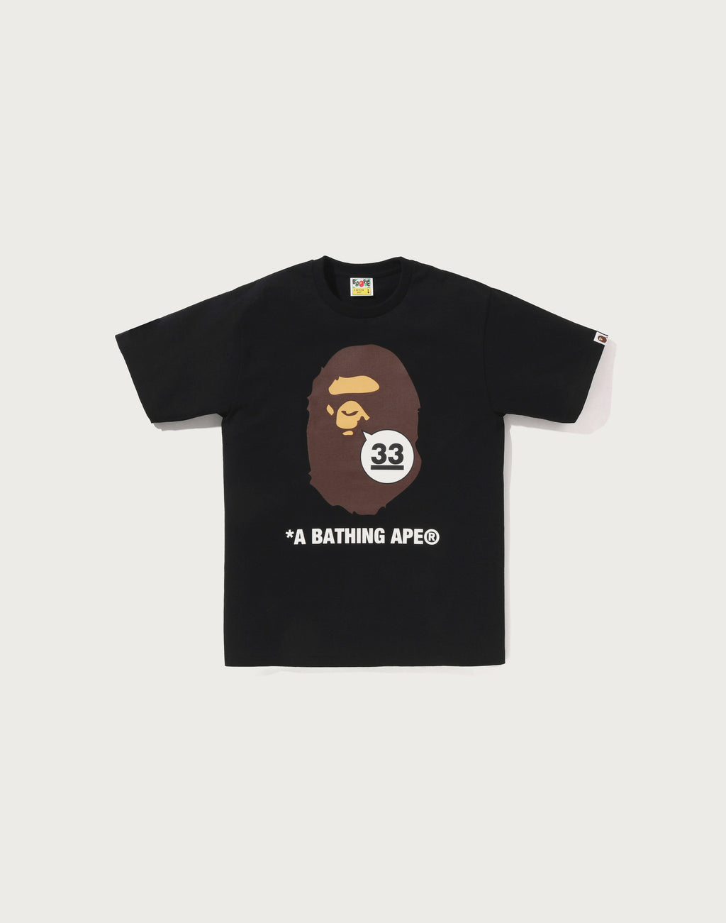 A BATHING APE 33RD ANNIV. APE HEAD TEE MENS