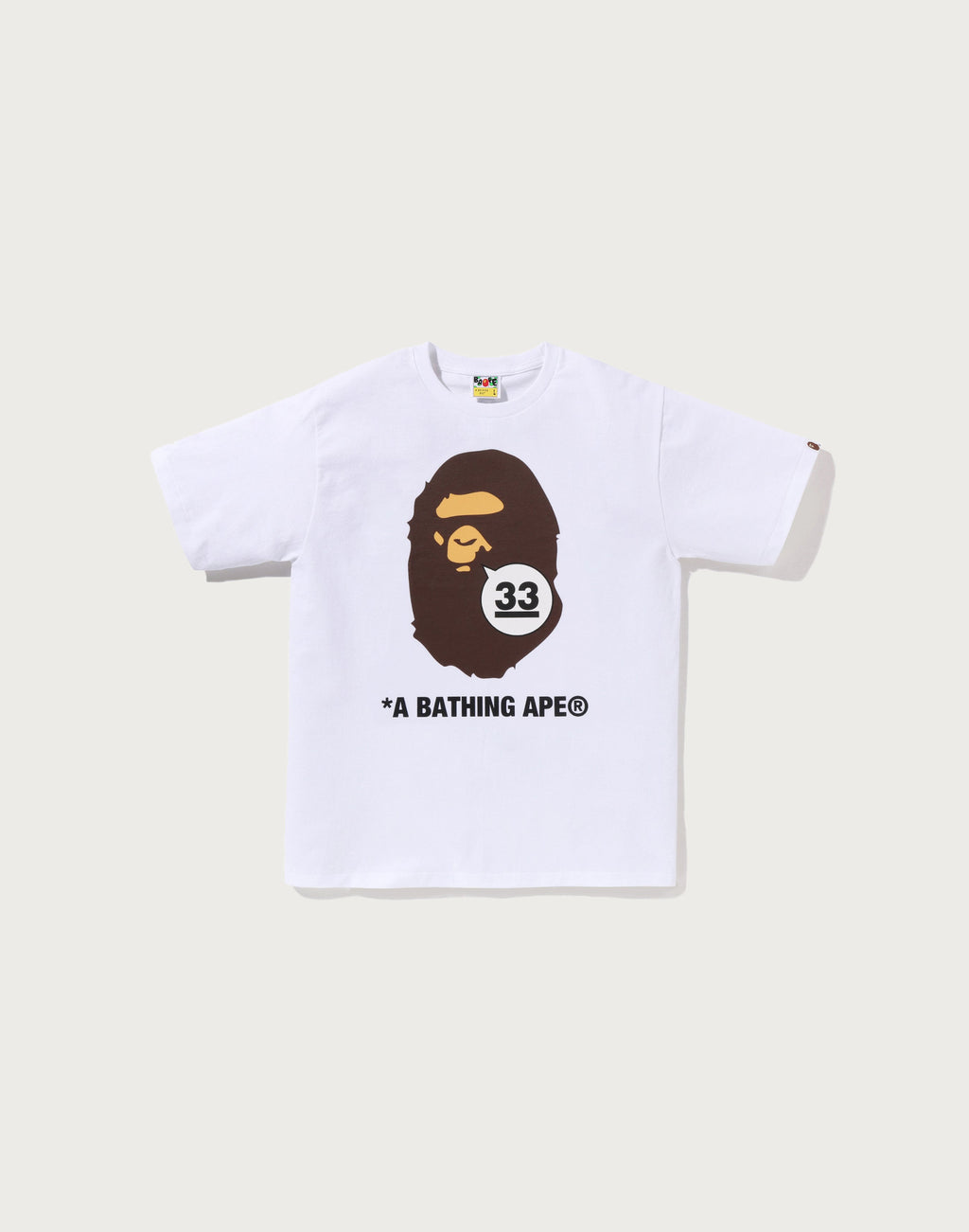 A BATHING APE 33RD ANNIV. APE HEAD TEE MENS