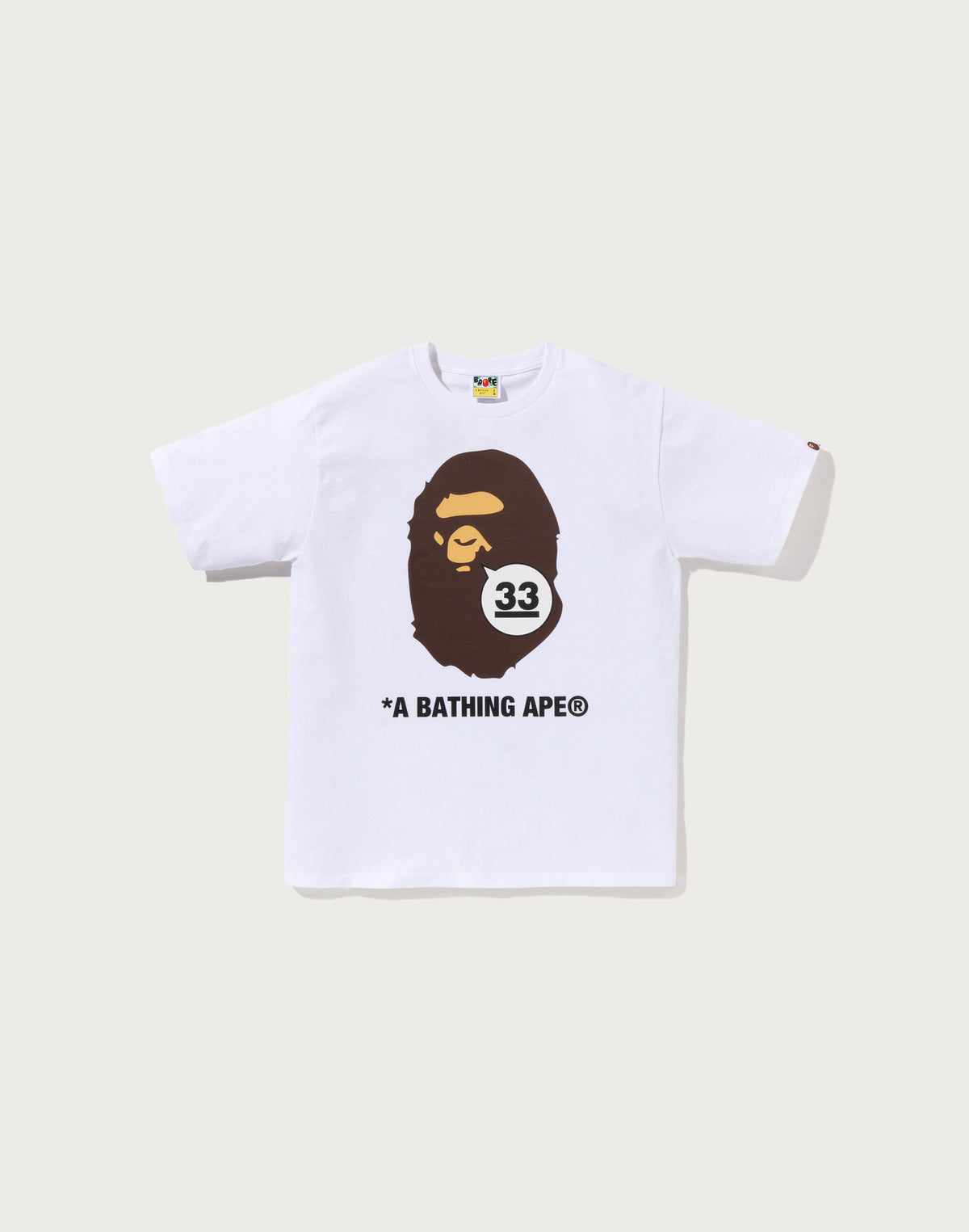 A BATHING APE 33RD ANNIV. APE HEAD TEE MENS