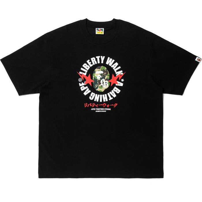 BAPE X LIBERTY WALK ABC CAMO APE HEAD RELAXED FIT TEE MENS