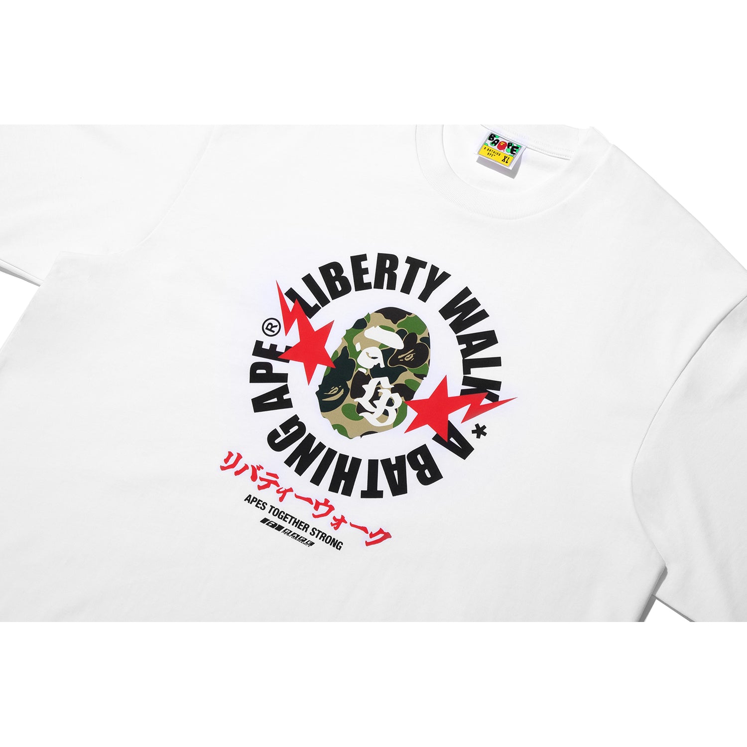 BAPE X LIBERTY WALK ABC CAMO APE HEAD RELAXED FIT TEE MENS – us