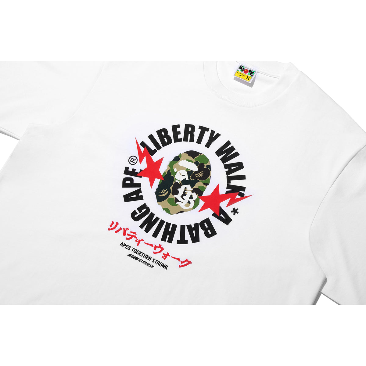 BAPE X LIBERTY WALK ABC CAMO APE HEAD RELAXED FIT TEE MENS