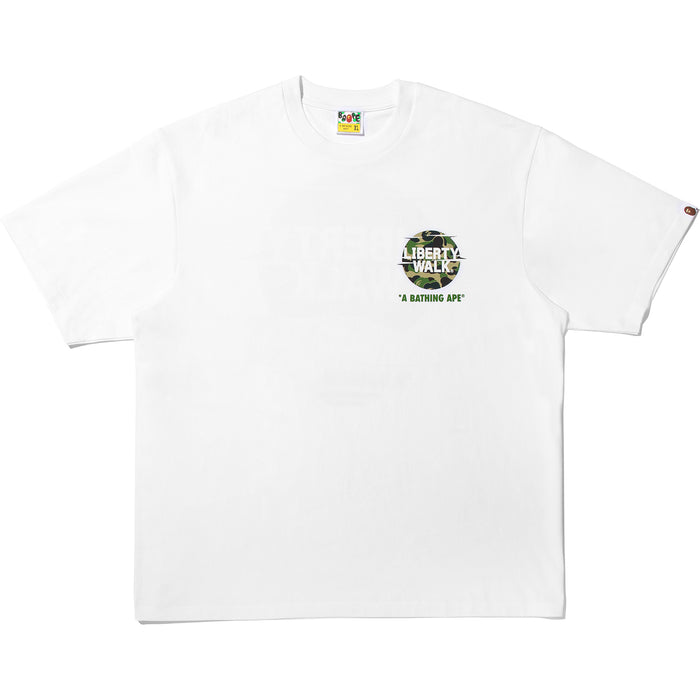 BAPE X LIBERTY WALK ABC CAMO LOGO RELAXED FIT TEE MENS