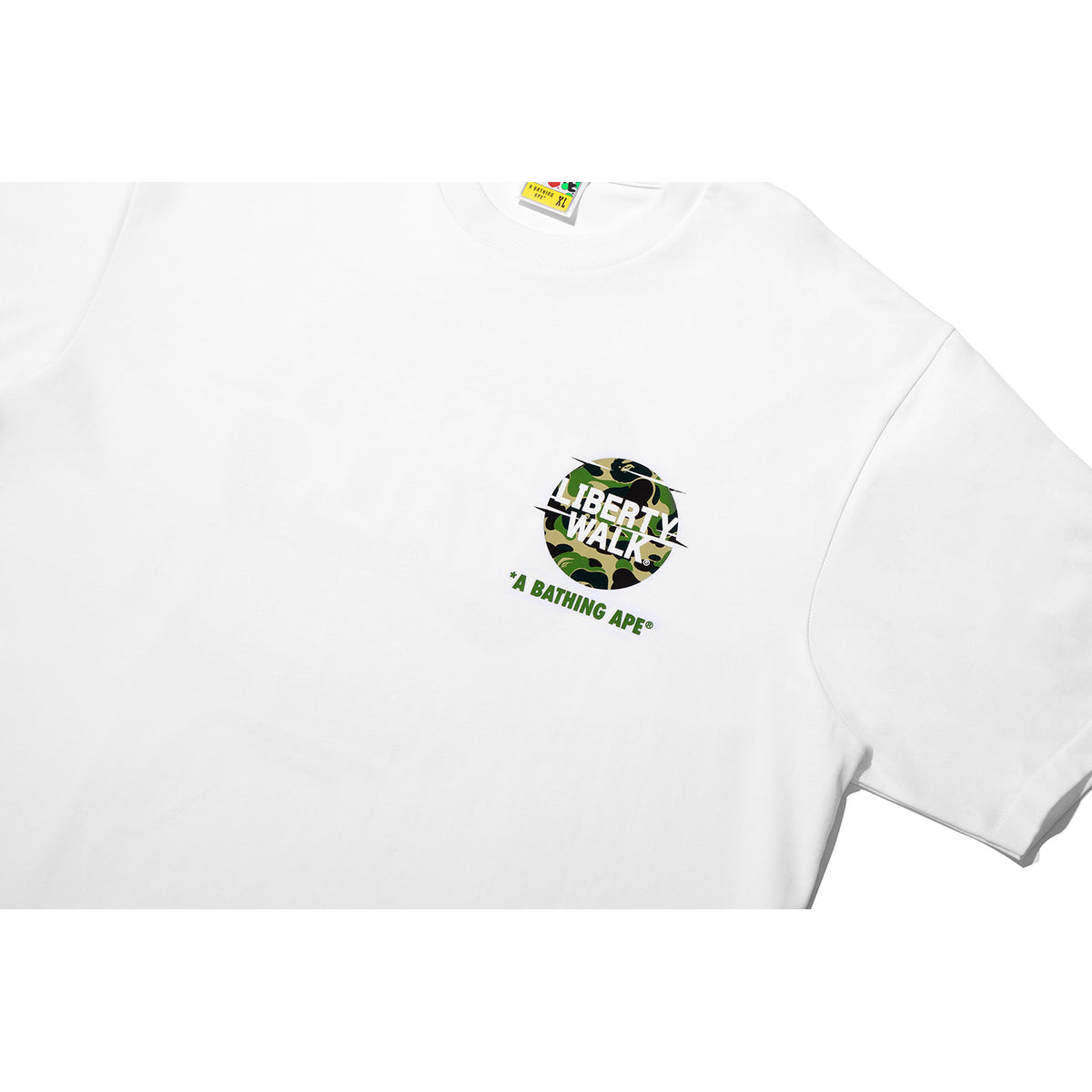 BAPE X LIBERTY WALK ABC CAMO LOGO RELAXED FIT TEE MENS