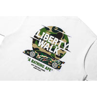 BAPE X LIBERTY WALK ABC CAMO LOGO RELAXED FIT TEE MENS
