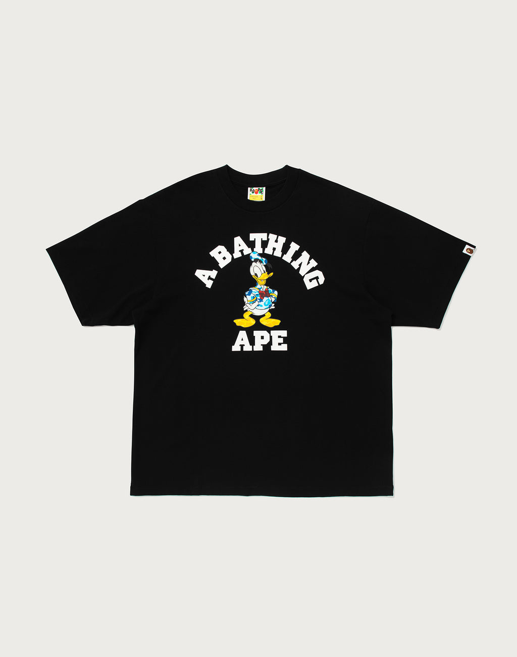 BAPE X DISNEY DONALD DUCK COLLEGE RELAXED FIT TEE MENS