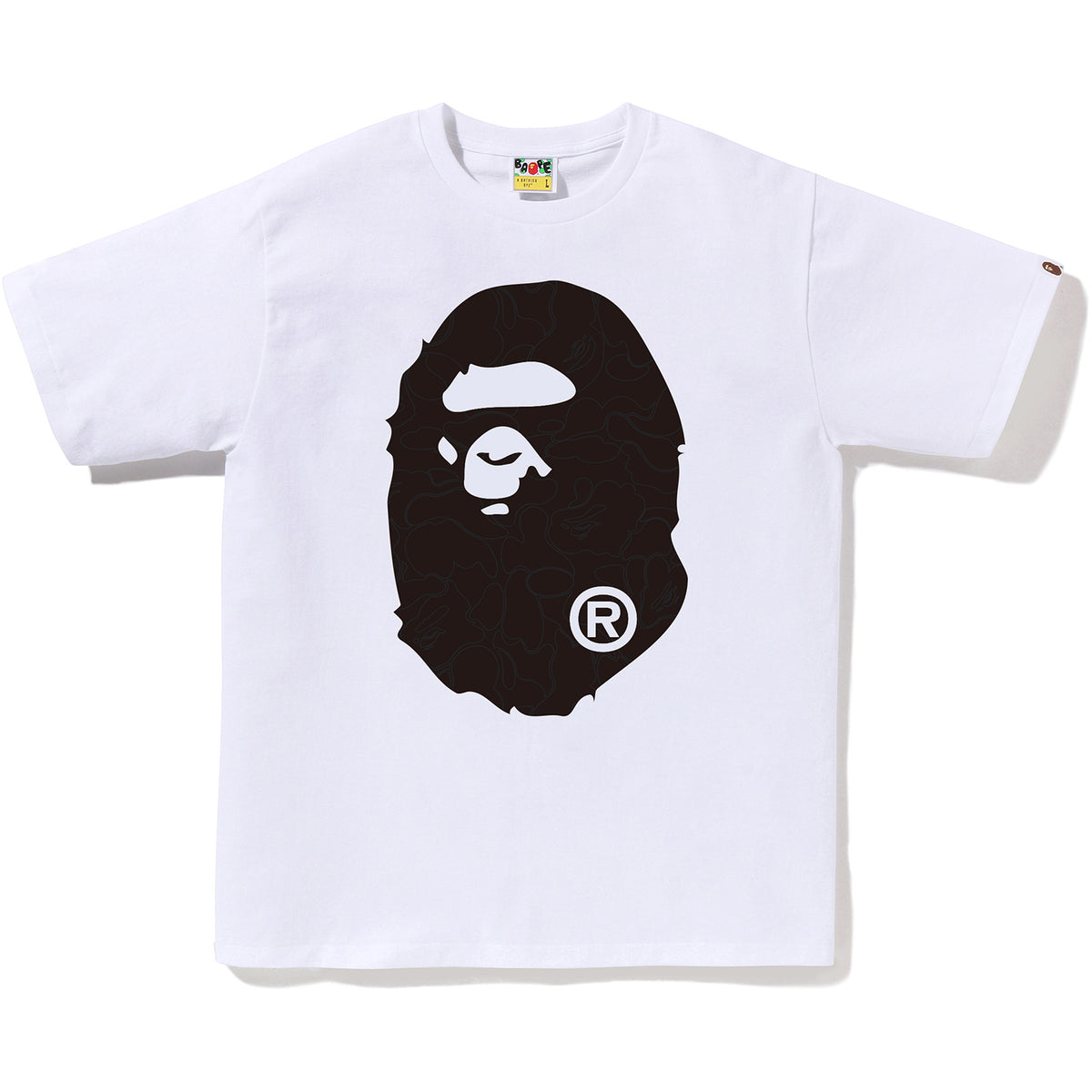 LINE CAMO BIG APE HEAD TEE MENS