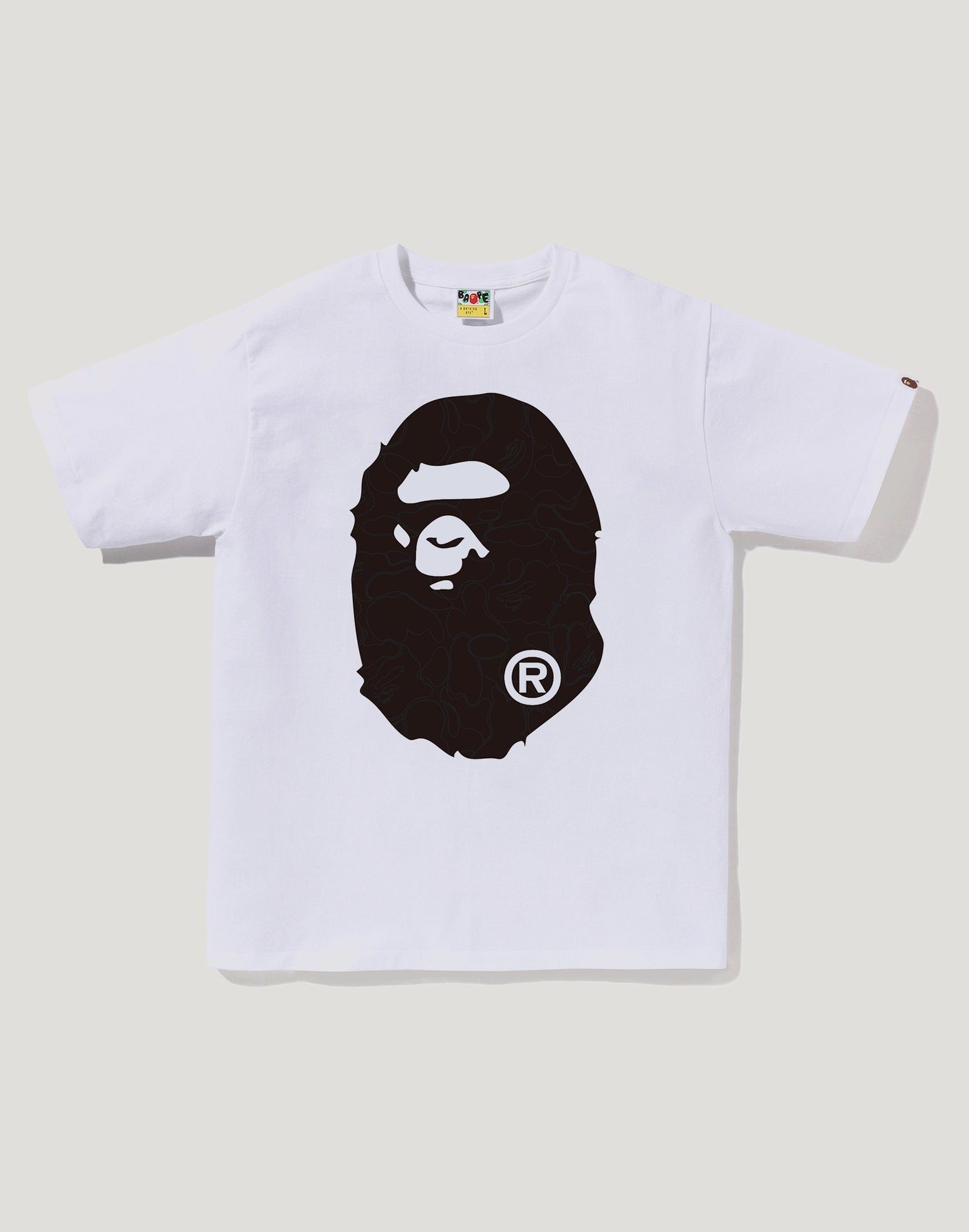 LINE CAMO BIG APE HEAD TEE MENS