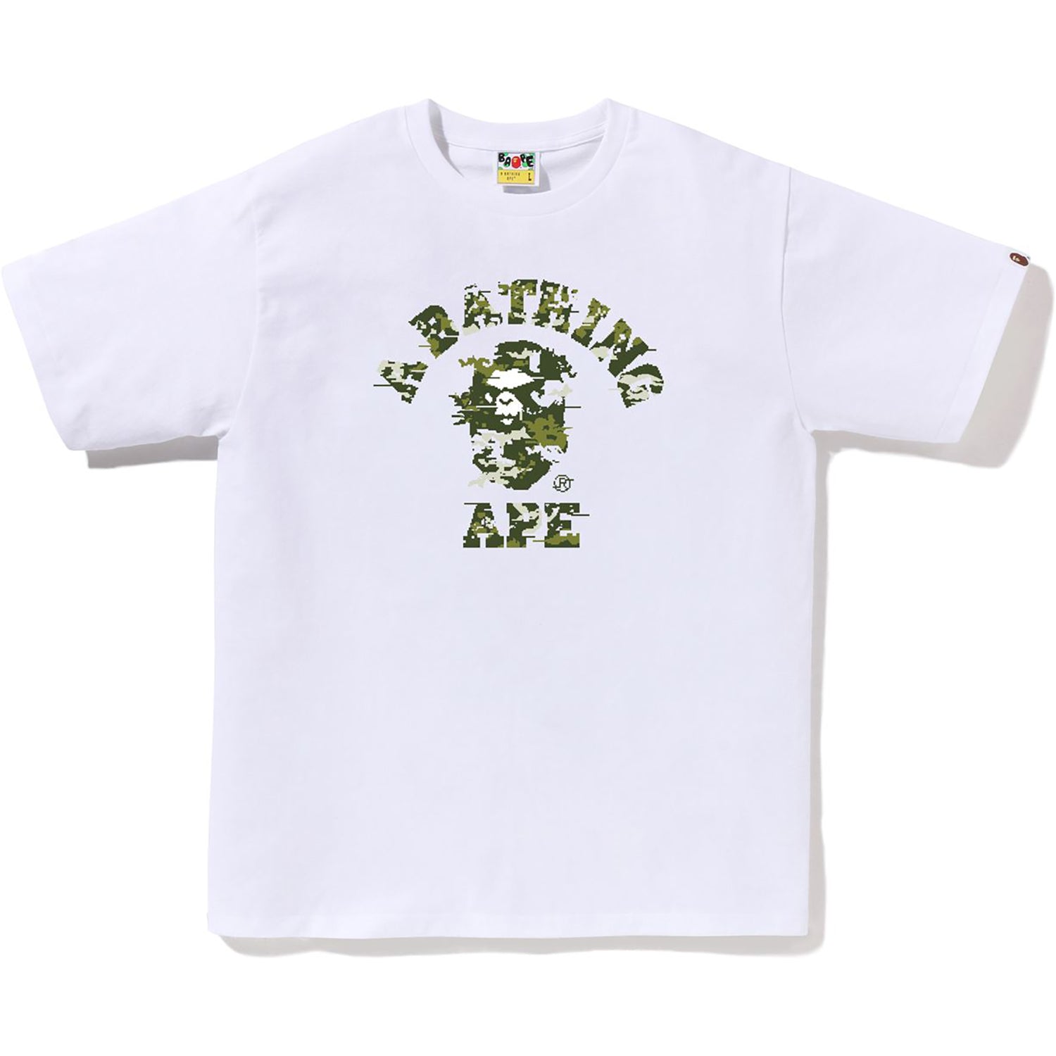 MULTI PIXEL CAMO COLLEGE TEE MENS – us.bape.com