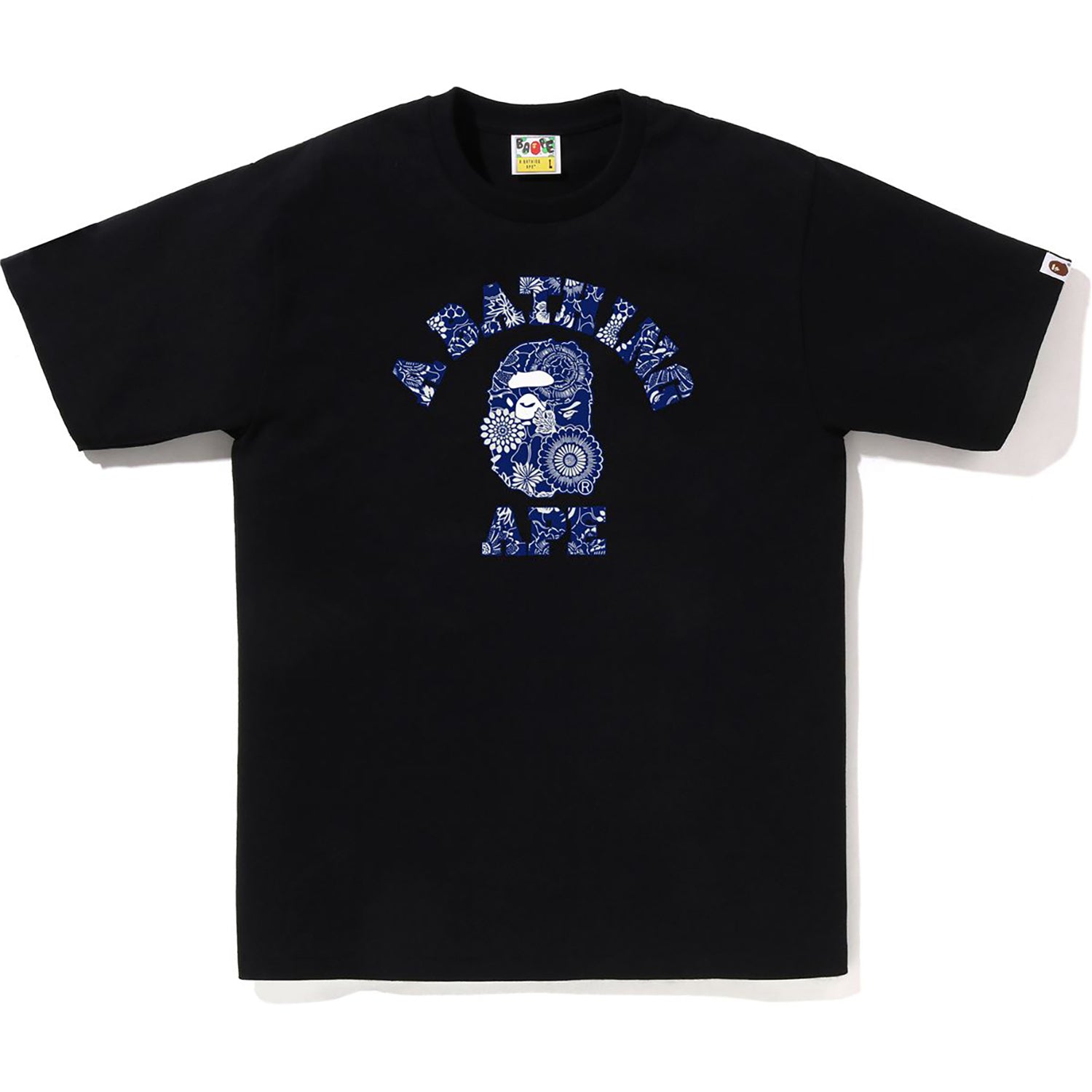 JAPANESE INDIGO ART CAMO COLLEGE TEE MENS – us.bape.com