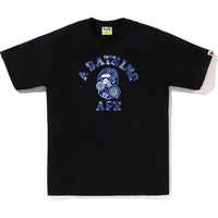 JAPANESE INDIGO ART CAMO COLLEGE TEE MENS