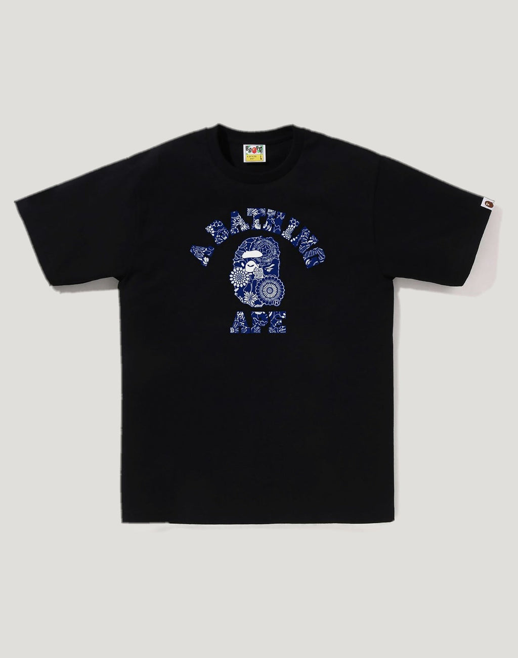 JAPANESE INDIGO ART CAMO COLLEGE TEE MENS