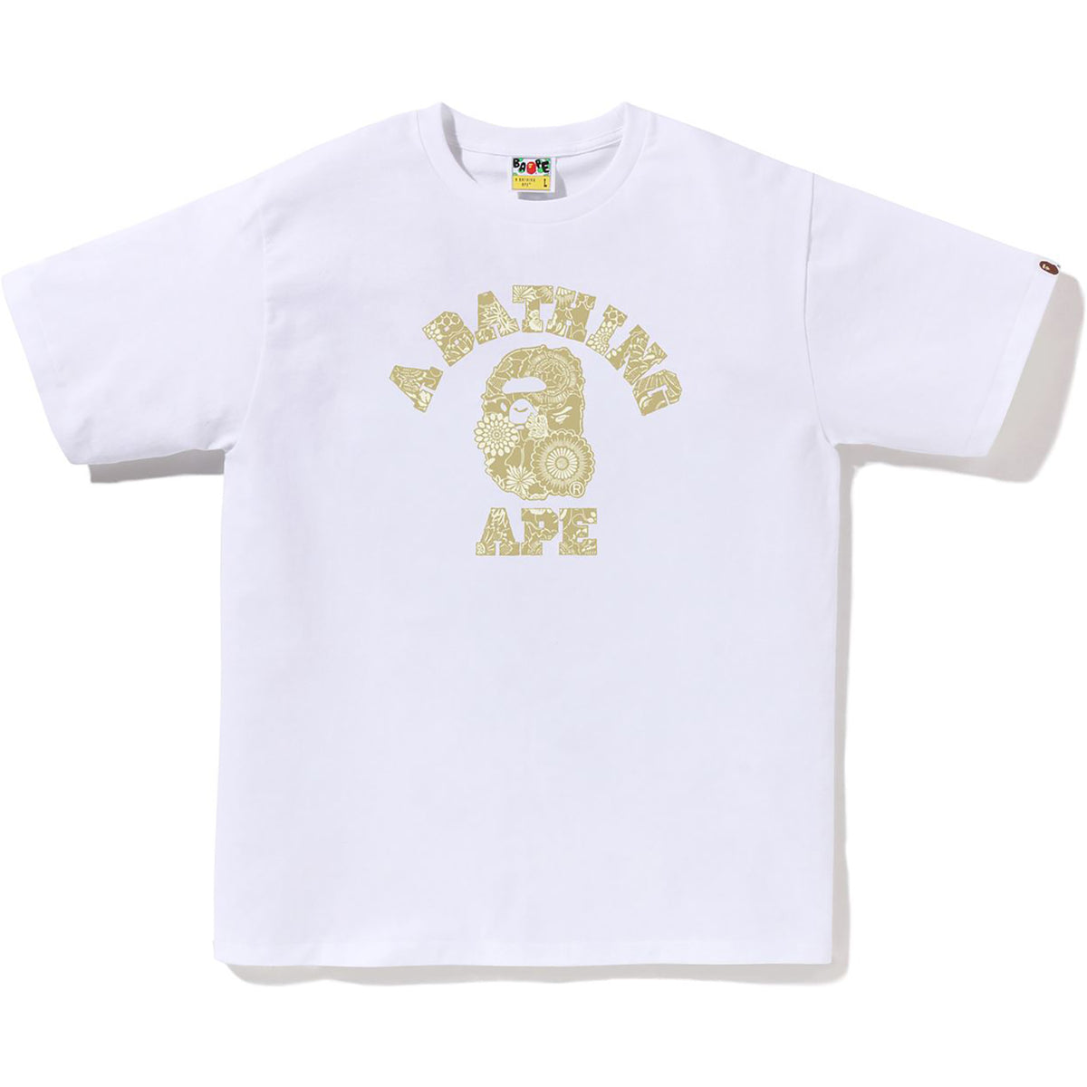 JAPANESE INDIGO ART CAMO COLLEGE TEE MENS