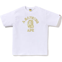 JAPANESE INDIGO ART CAMO COLLEGE TEE MENS