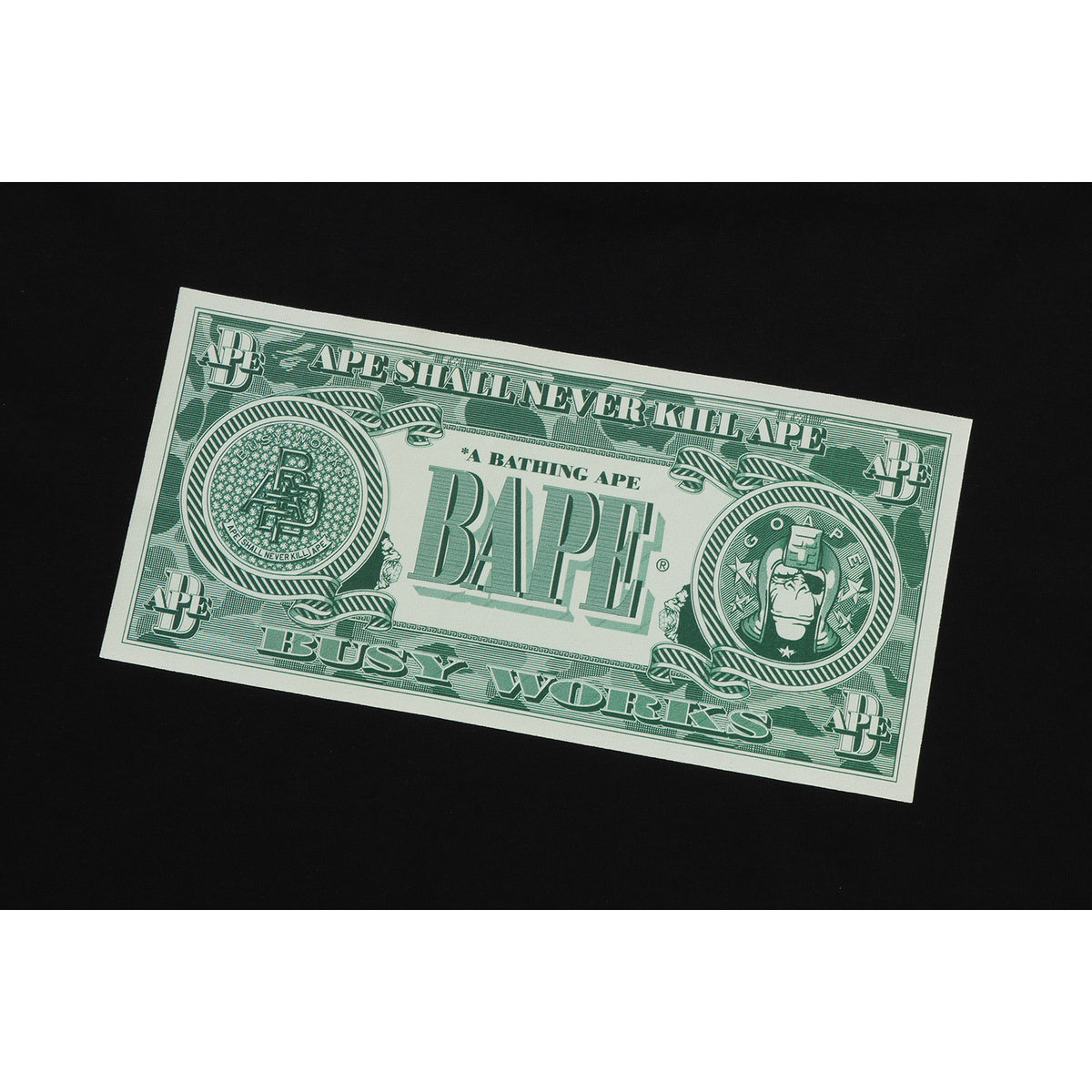 BAPE BANKNOTE TEE MENS