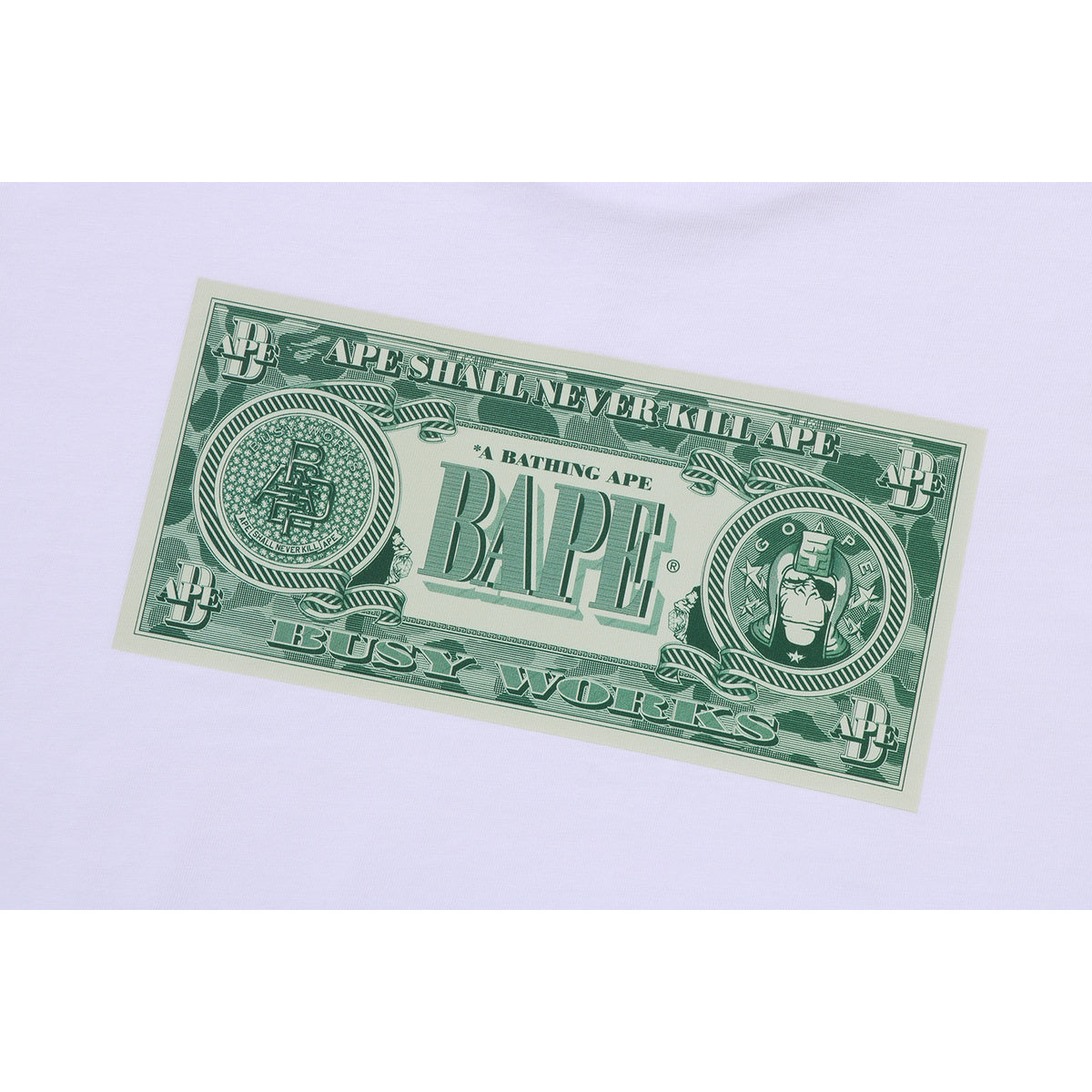 BAPE BANKNOTE TEE MENS