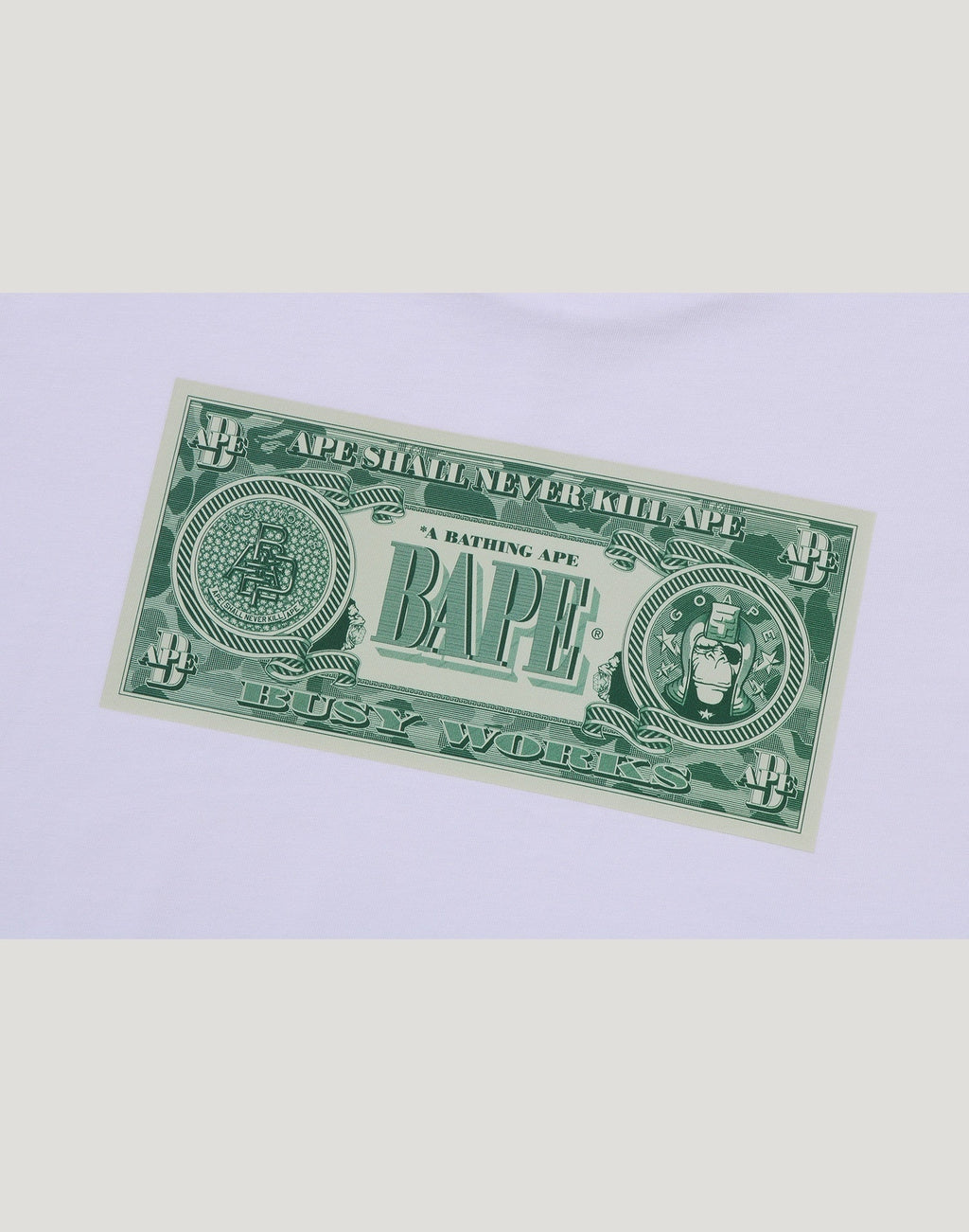 BAPE BANKNOTE TEE MENS
