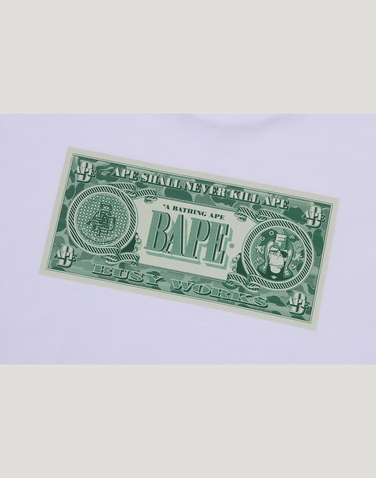 BAPE BANKNOTE TEE MENS