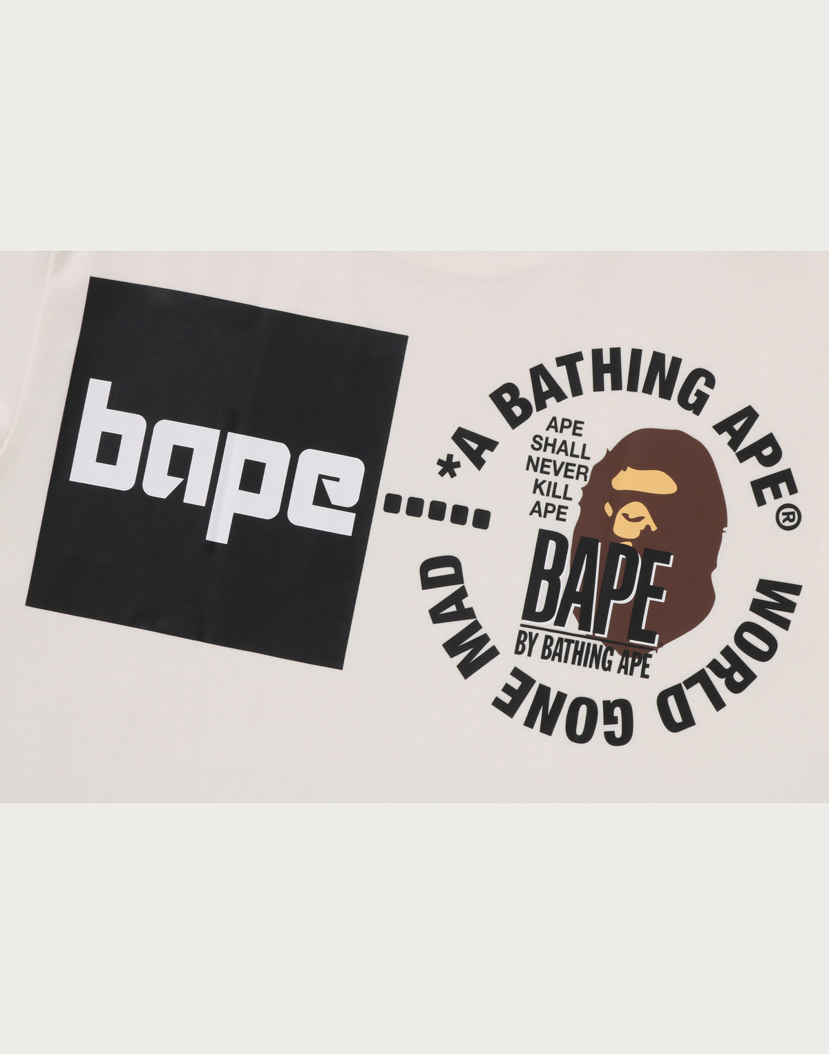 A BATHING APE LOGO TEE MENS