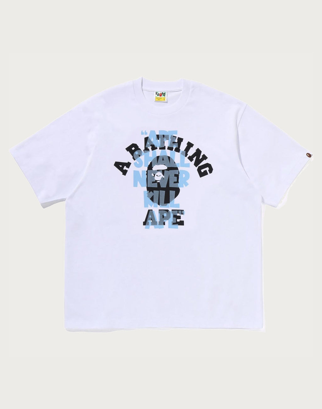 APE SHALL NEVER KILL APE COLLEGE RELAXED FIT TEE MENS